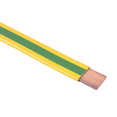 Green & yellow PVC insulated copper tape
