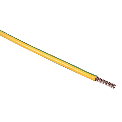Green & yellow PVC insulated stranded copper cable