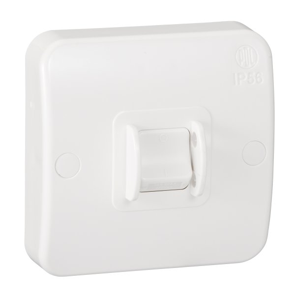 WEATHER PROTECTED SINGLE ISOLATING SURFACE SWITCH; 32A, 1-GANG, IP56 LIGHT GREY