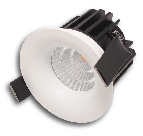 NIC Fixed Downlight Round White, 10w, 3000k 672lm, c/w 500mA Non Dimmable Driver