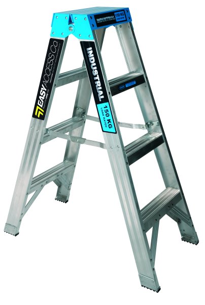 Trade Series Double Sided Step Ladder, 4 Step, 1.2m Length, 180kg Load Rating