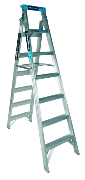 Trade Series Dual Purpose Ladder, 7 Step, 2.1m - 3.9m Length, 150kg Load Rating
