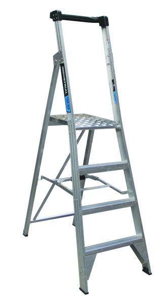 Trade Series Platform Ladder, 4 Step, 1.13m Height, 2.3 Overall Stile Length, 180kg Load Rating
