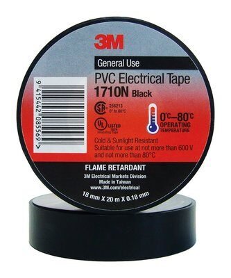 PVC Electrical Tape 1710N Black (pkt 10)