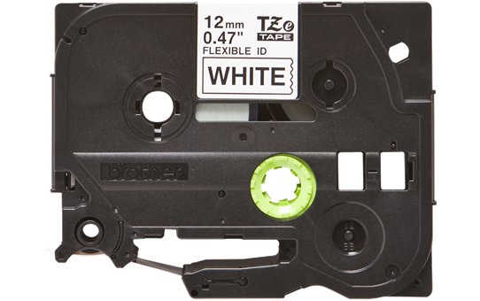 Flexi ID tape black on white 12mm x 8m