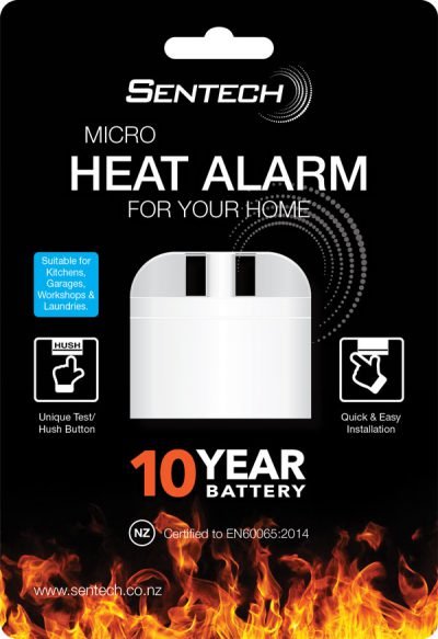 Micro Heat Alarm W/ 10 Year Battery