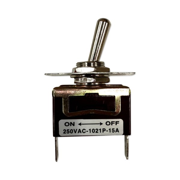 TOGGLE SWITCH 15A ON-OFF SP SPADE TERMINAL