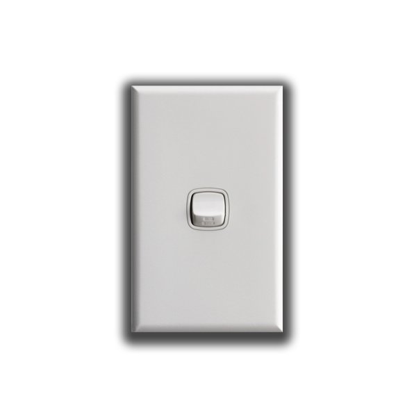 1 GANG SWITCH 10A GLOSS WHITE FINISH, EXCEL