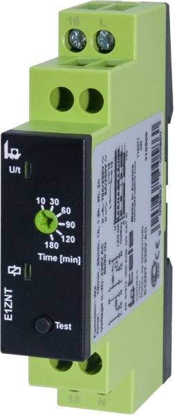 Emergency Lighting Tester with Reset Function, 230VAC, 1 C/O, one module wide