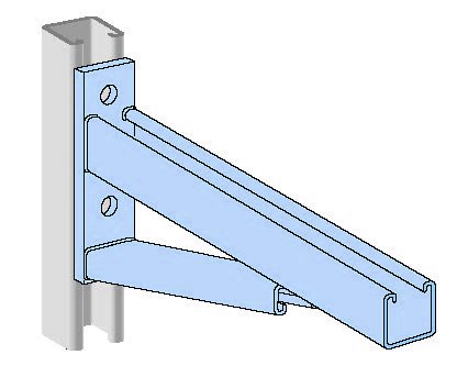 Channel Cantilever Bracket PCL300-470 HDG