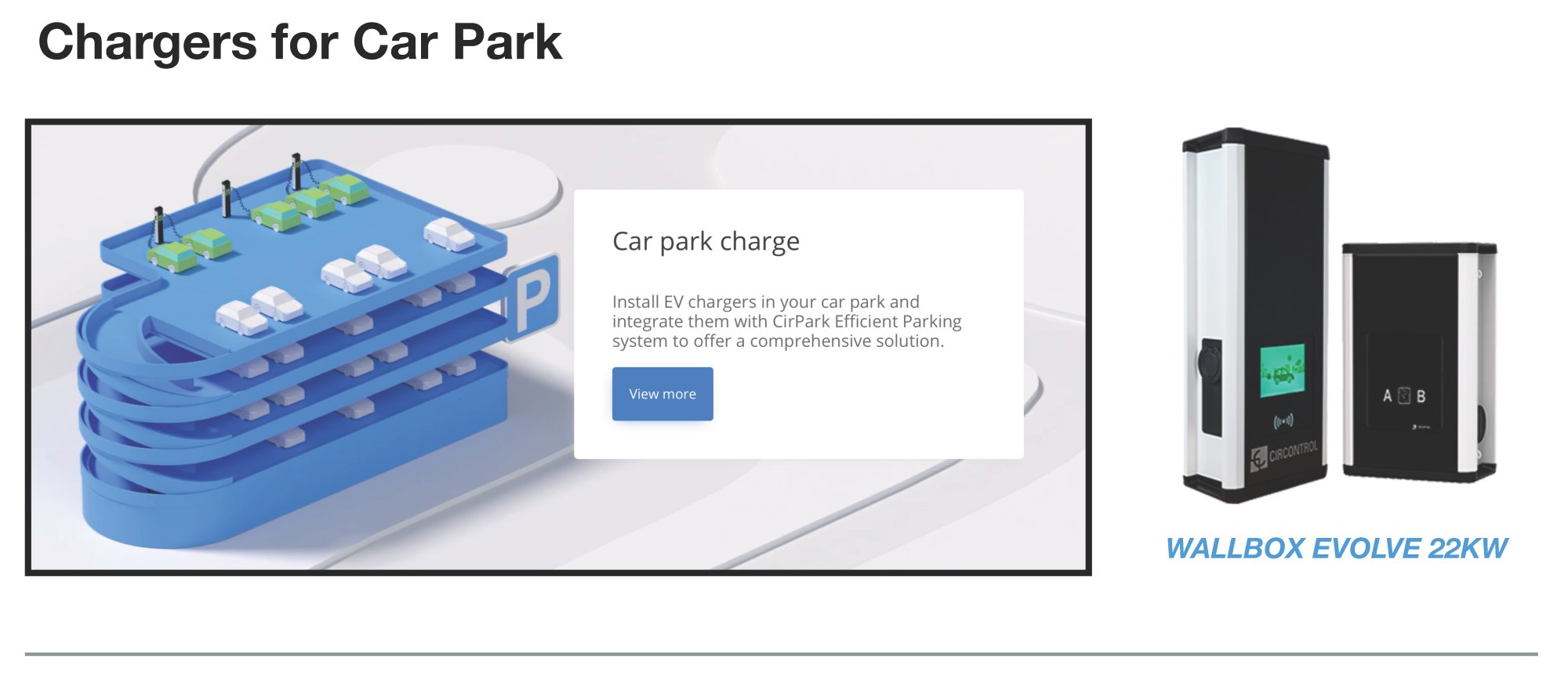 Chargers for Car park