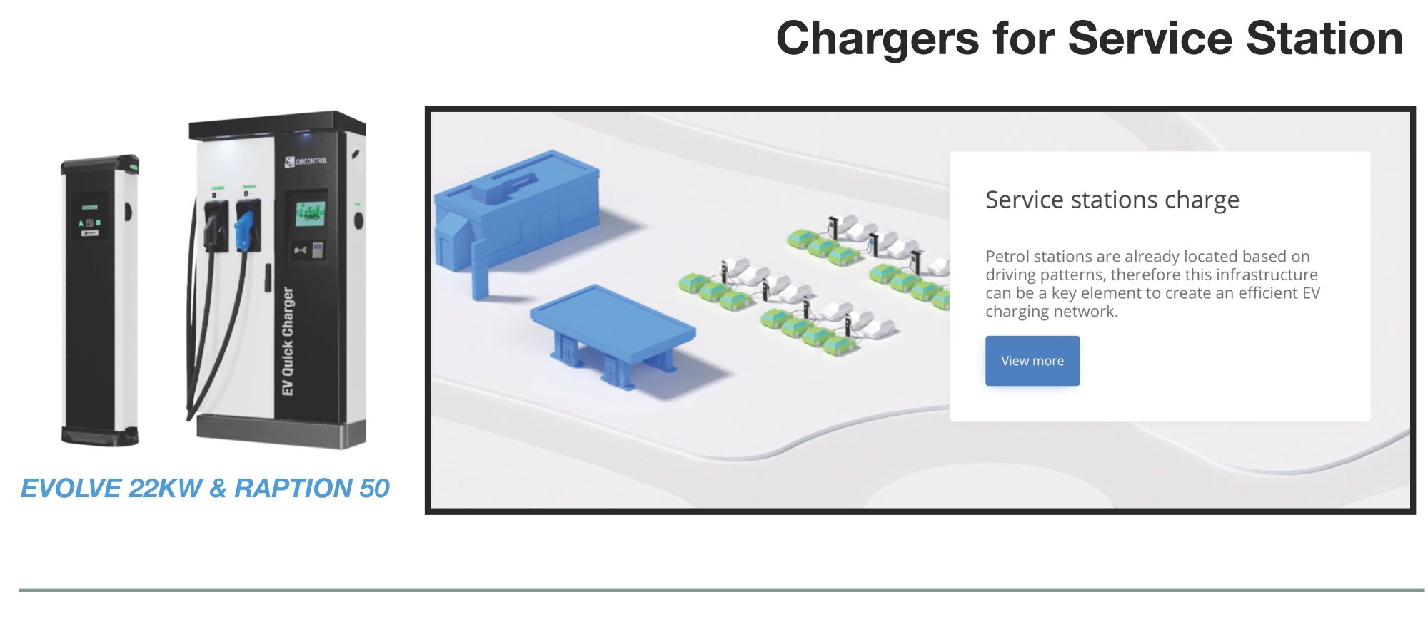 Chargers for service station